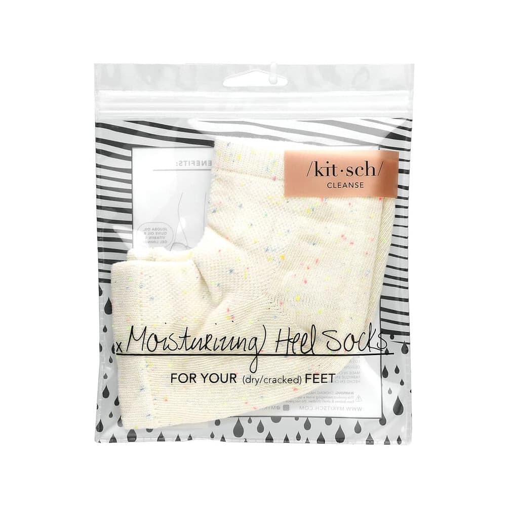Moisturizing Heel Socks, Rainbow Speckle