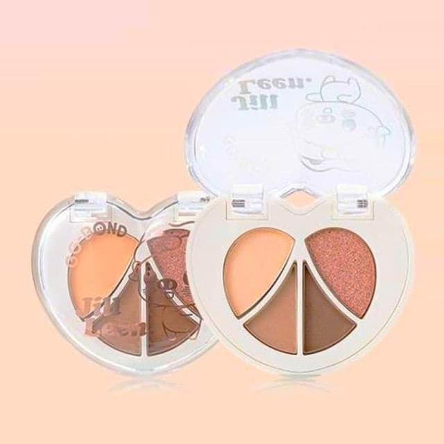 GG Bond Series Heart 4 Shades Eyeshadow, #02 Brown