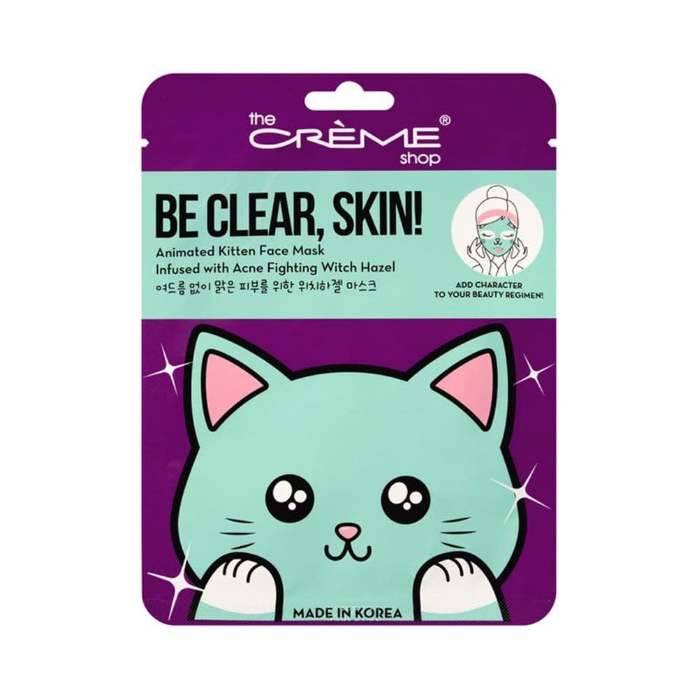 Be Clear, Skin! Animated Kitten Face Mask