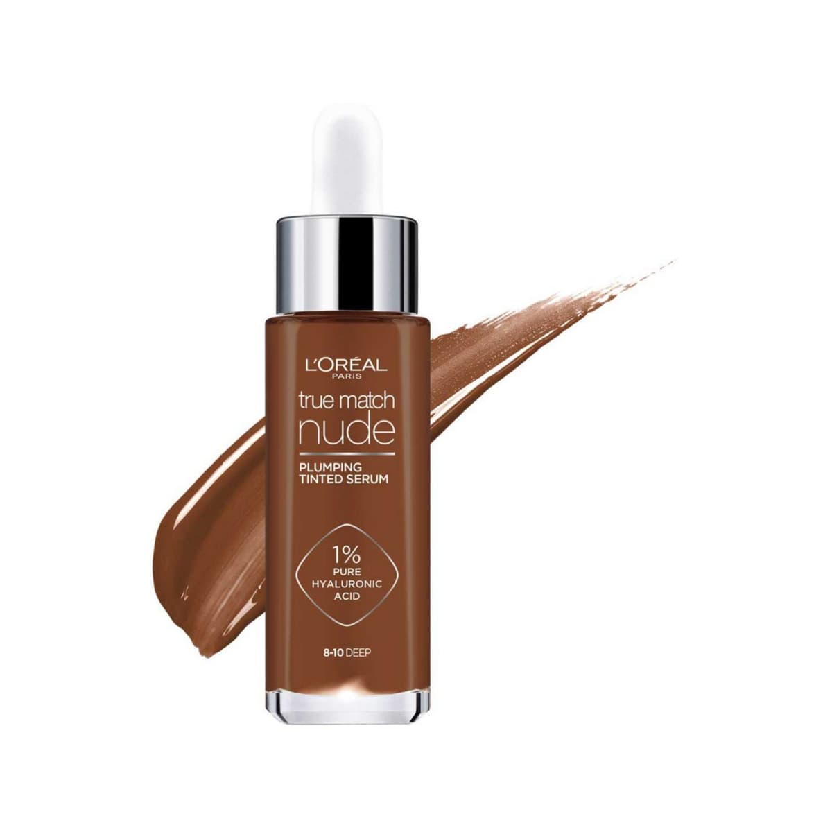 Paris True Match Nude Plumping Tinted Skin Serum, 1% Hyaluronic Acid, #8 10