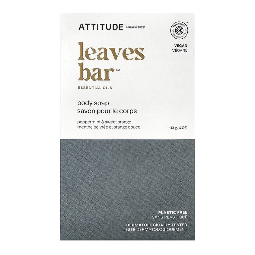 Leaves Bar™, Body Bar Soap, Peppermint & Sweet Orange