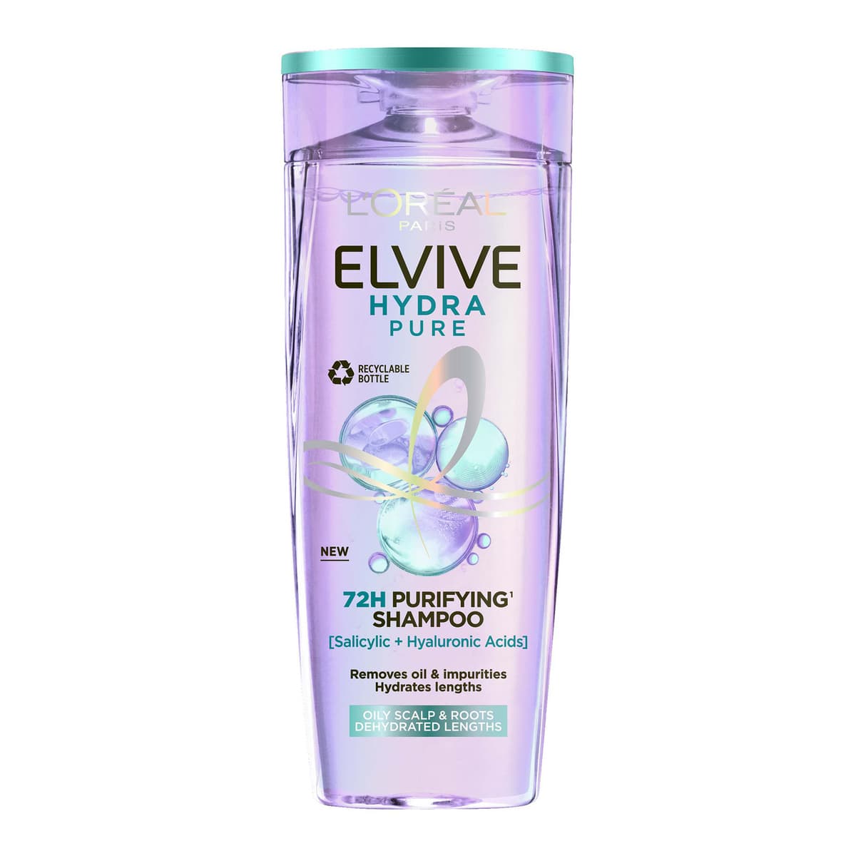 Elvive Hydra Pure 72h Purifying Shampoo with Hyaluronic and Salicylic Acids