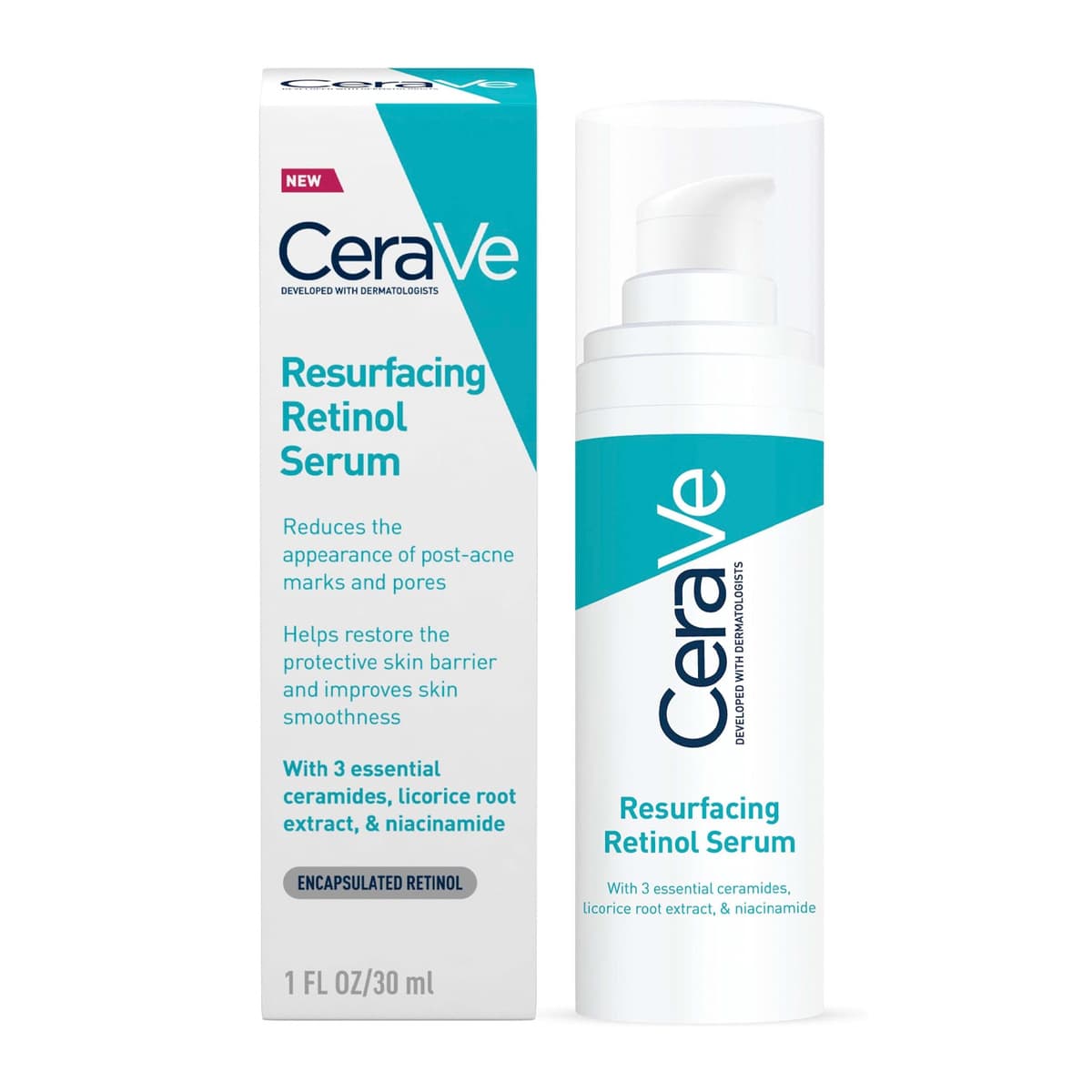 Resurfacing Retinol Serum with Ceramides and Niacinamide for Blemish-Prone Skin