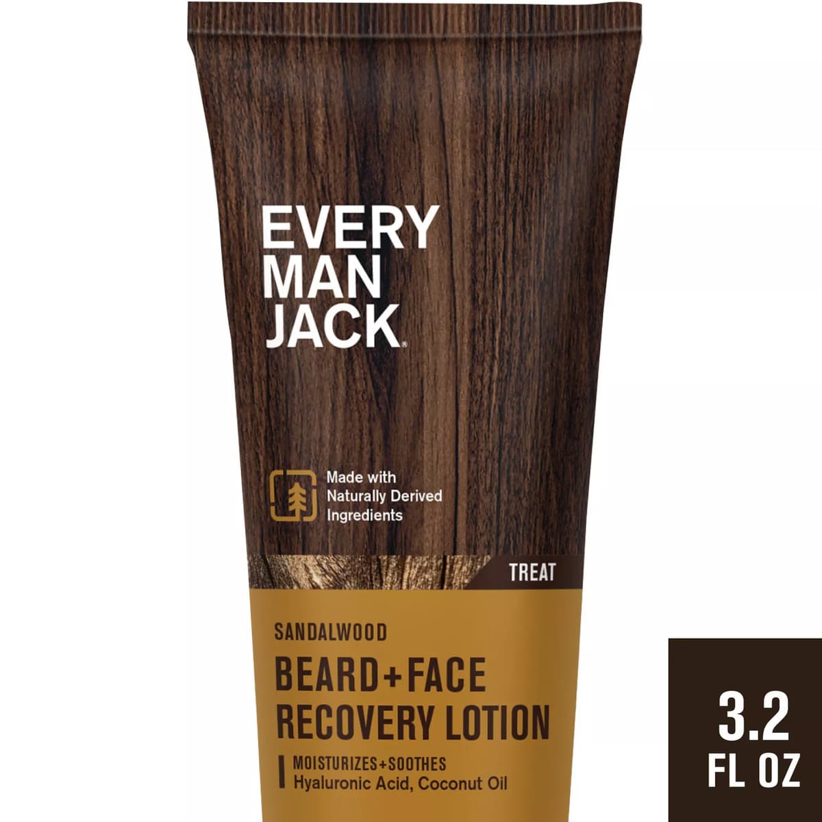 Men's Recovery Beard + Face Moisturizer Lotion - Sandalwood