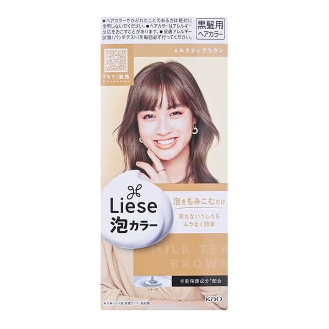 Liese Creamy Bubble Hair Color, Milk Tea Brown