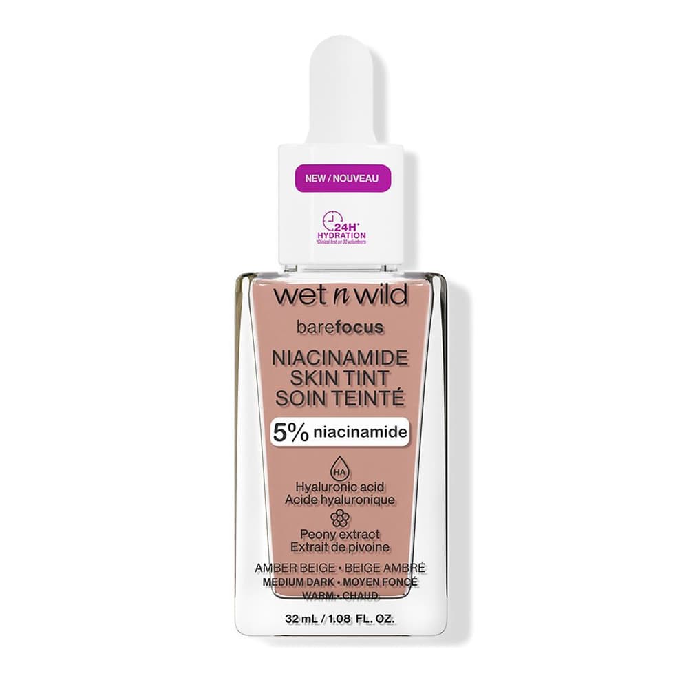 Bare Focus Niacinamide Skin Tint, Amber Beige