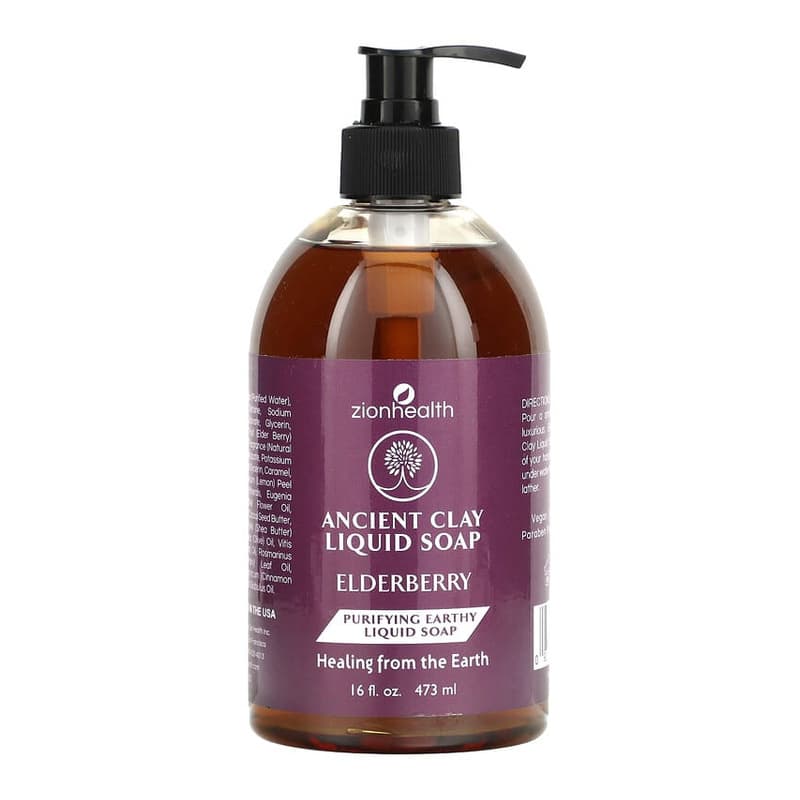 Ancient Clay Liquid Soap, Elderberry