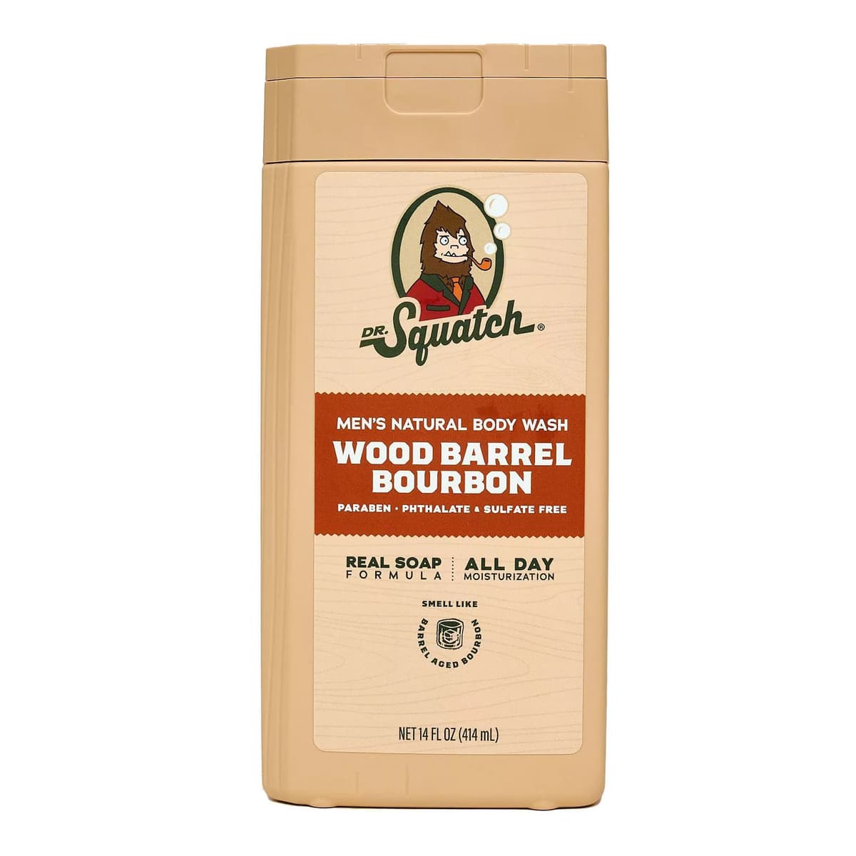 Men's Natural Non-Exfoliating Body Wash - Wood Barrel Bourbon