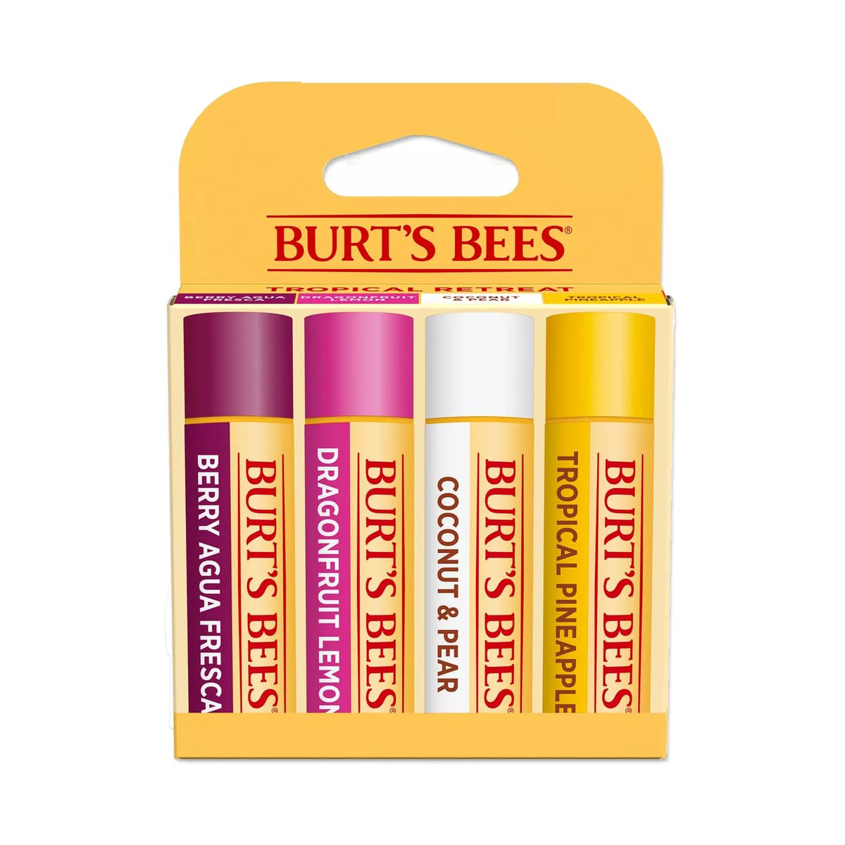 Moisturizing Lip Balm - Tropical Fruit - 4pk