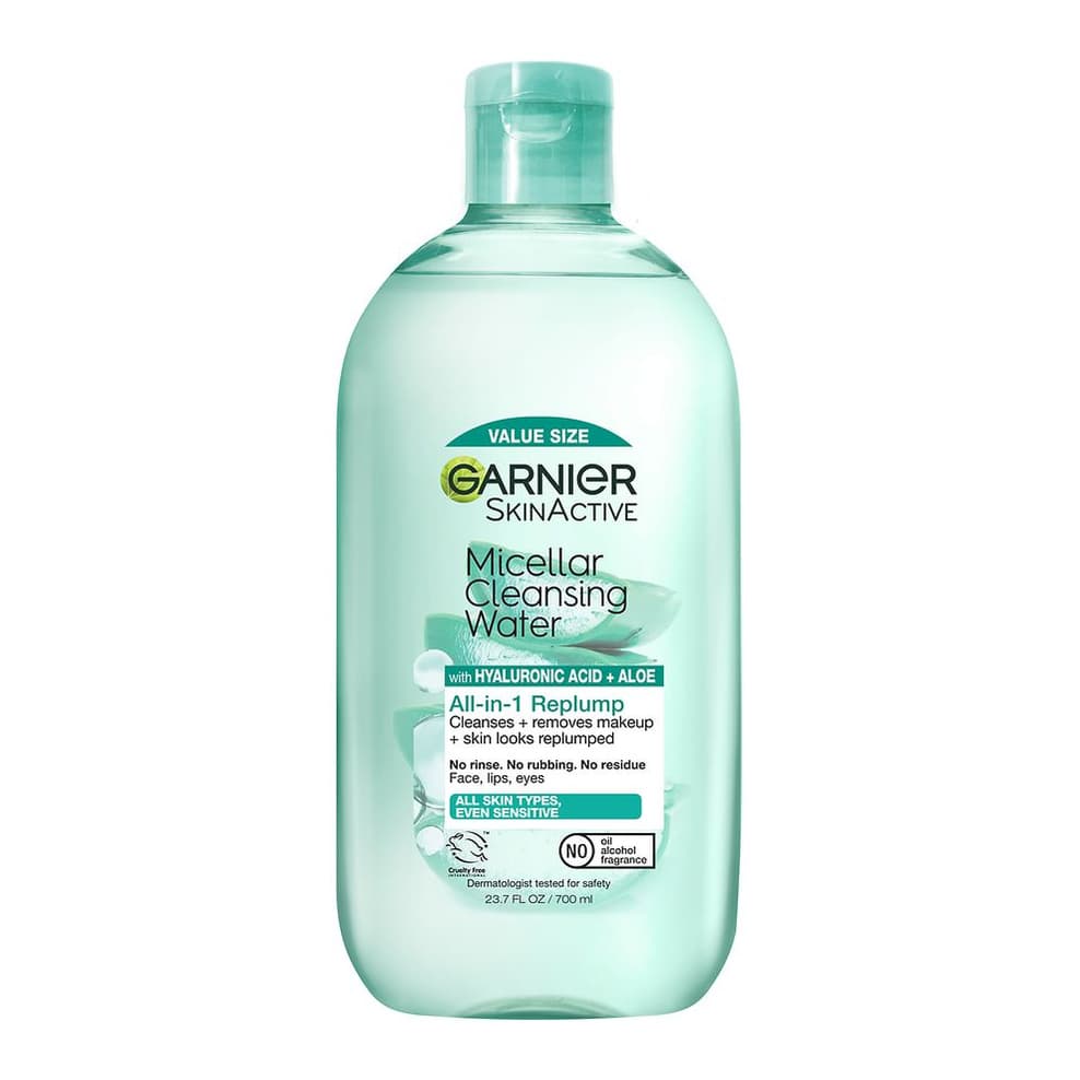 Micellar Hyaluronic Acid & Aloe Replumping Cleansing Water & Removes Makeup