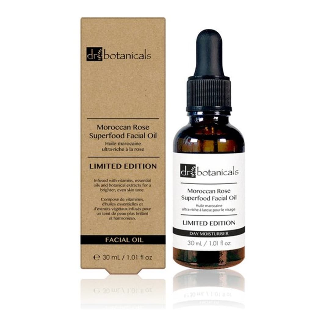 Moroccan Rose Superfood Facial Oil Amber Bottle