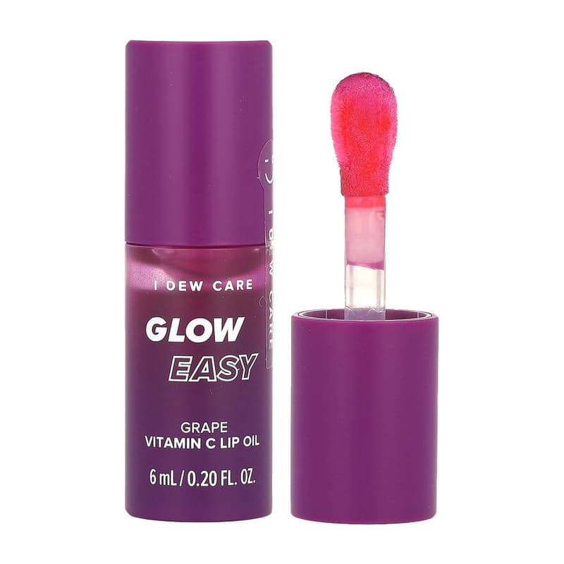 Glow Easy, Vitamin C Lip Oil, Grape