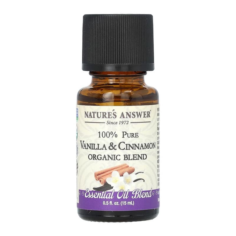 100% Pure Organic Essential Oil Blend, Vanilla & Cinnamon