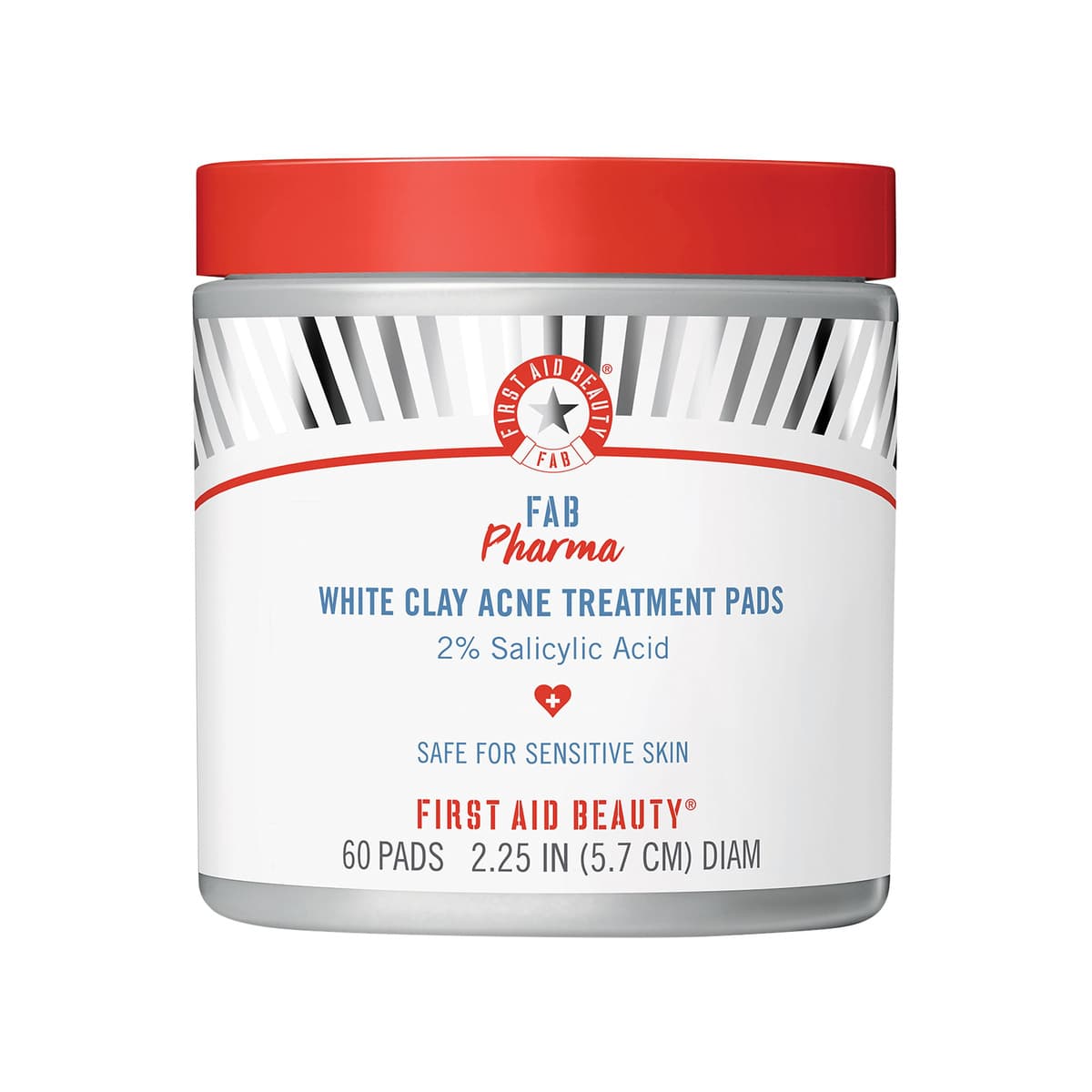 FAB Pharma White Clay Acne Treatment Pads 2% Salicylic Acid