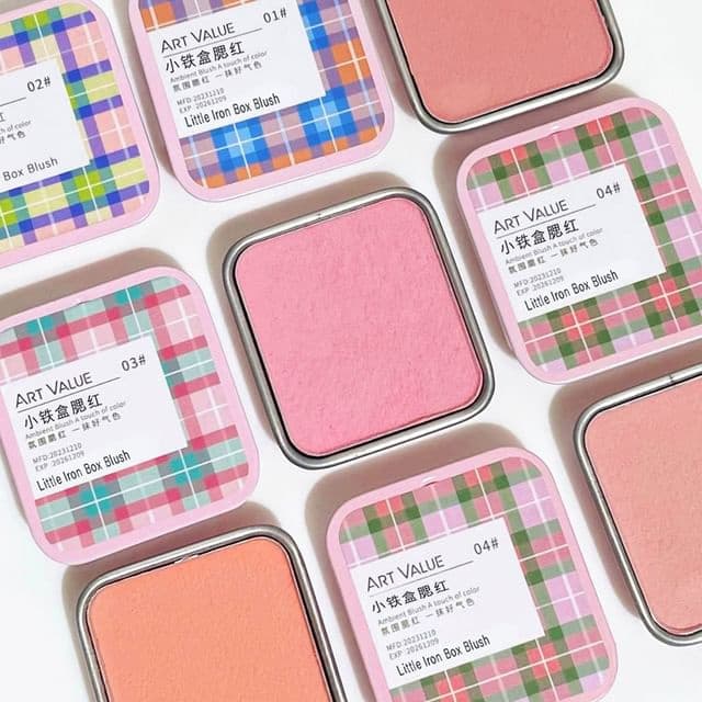 Checkered Little Iron Box Blush, #3# Peach Milk Cake