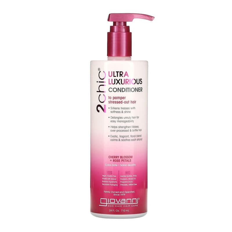 2chic, Ultra-Luxurious Conditioner, To Pamper Stressed-Out Hair, Cherry Blossom + Rose Petals