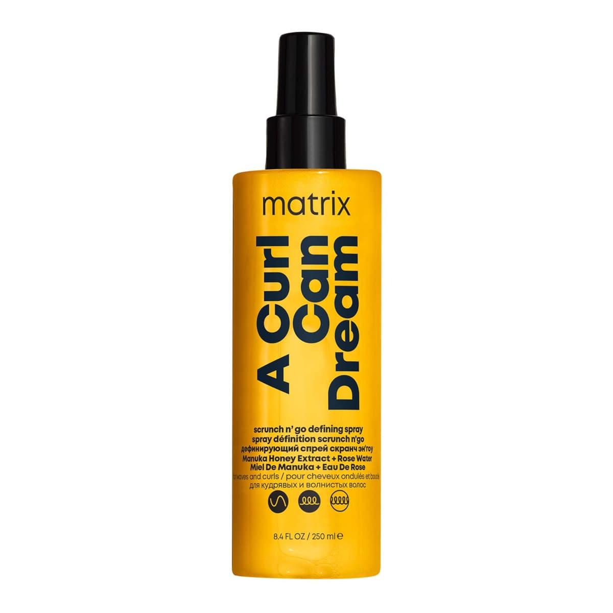 A Curl Can Dream Scrunch 'N' Go Defining Spray with 230°C Heat Protection for Definition on Waves and Curls