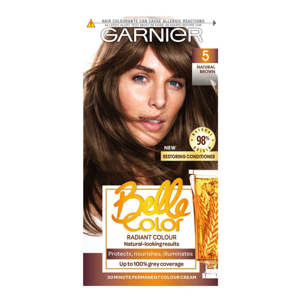 Belle Color 5 Natural Brown Permanent Hair Dye