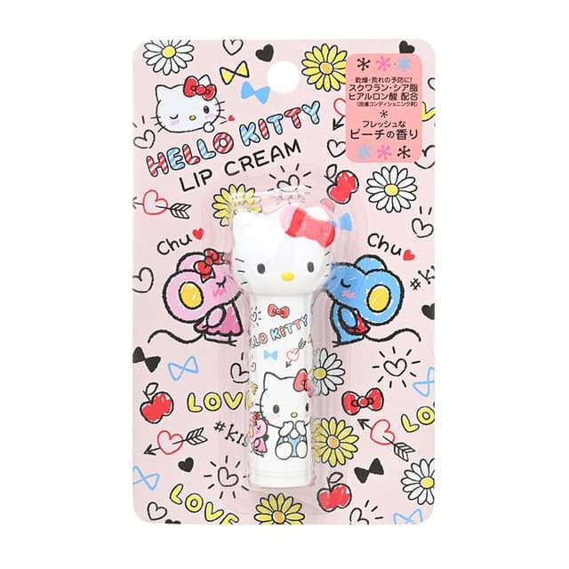 Sanrio Kiss & Love Lip Cream, Hello Kitty - Peach