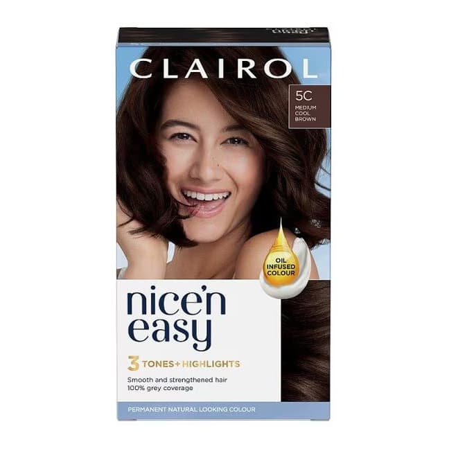 Clairol Nice'n Easy Hair Dye 5C Medium Cool Brown