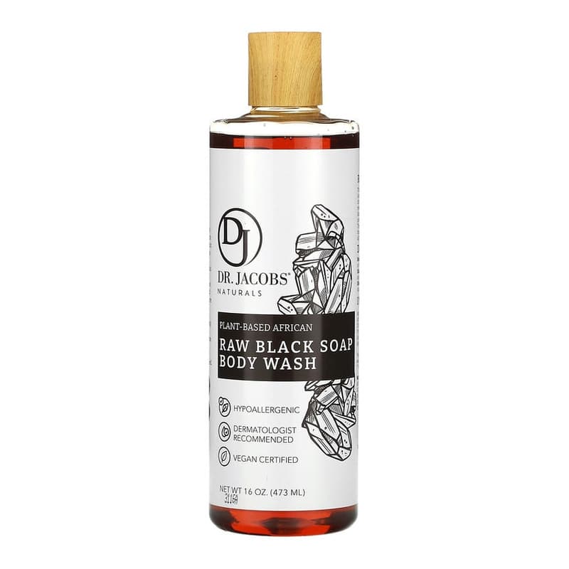 Plant-Based African Raw Black Soap Body Wash