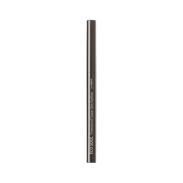 Eco Soul Powerproof Super Slim Eyeliner, #BK02 Ash Black