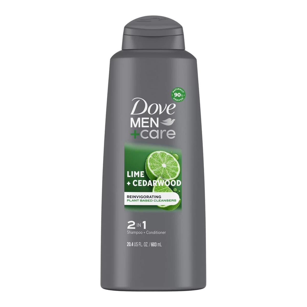 Lime & Cedarwood 2-in-1 Shampoo + Conditioner with Plant-Based Cleansers