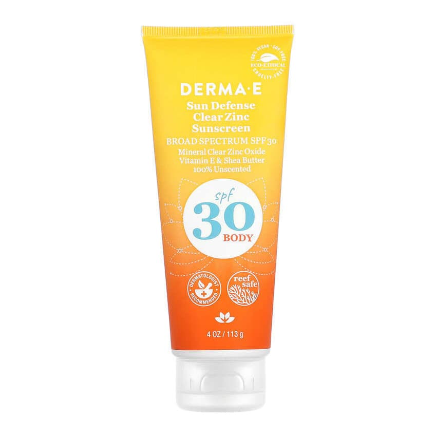 Sun Defense Clear Zinc Sunscreen, Body, SPF 30, Unscented