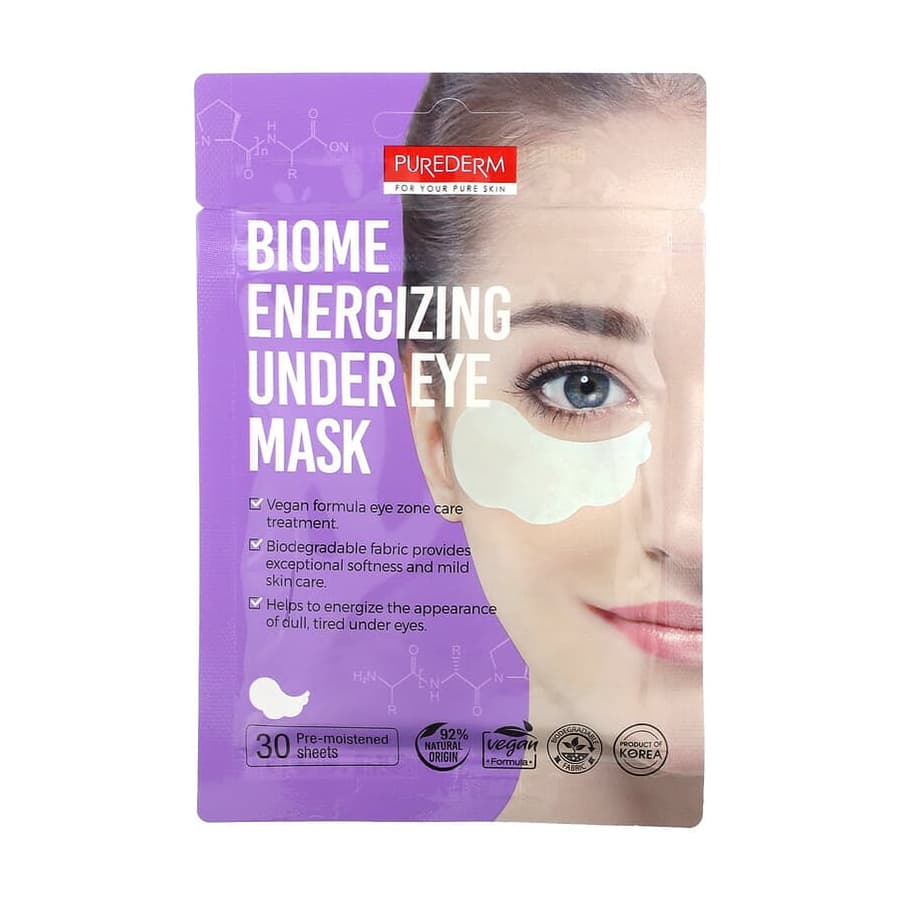 Biome Energizing Under Eye Beauty Mask, 30 Pre-Moistened Sheets