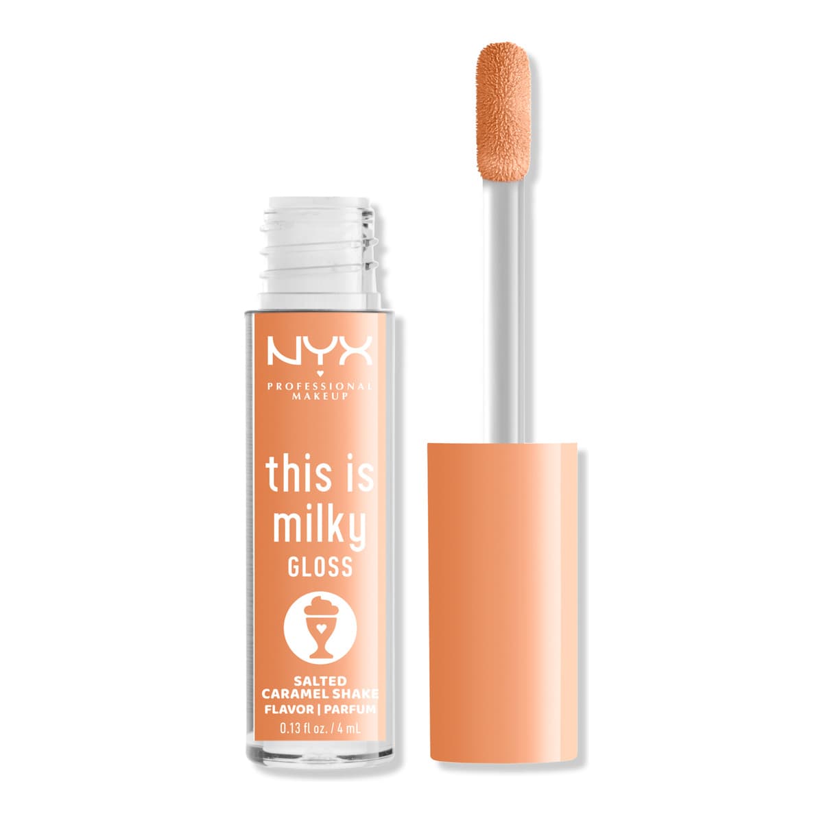This is Milky Gloss Milkshakes Vegan Lip Gloss, Salted Caramel Shake