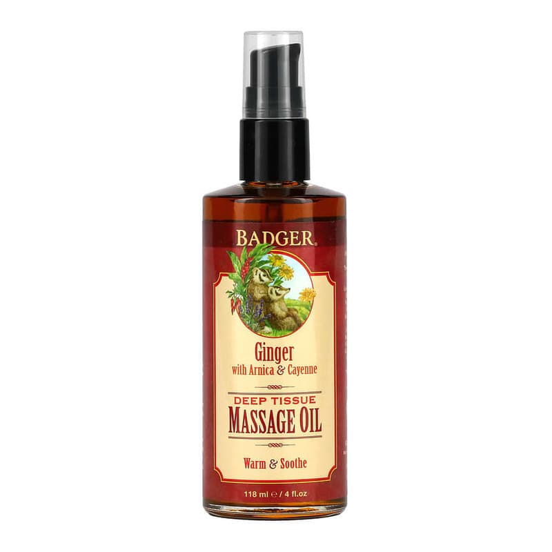 Deep Tissue Massage Oil, Ginger with Arnica & Cayenne