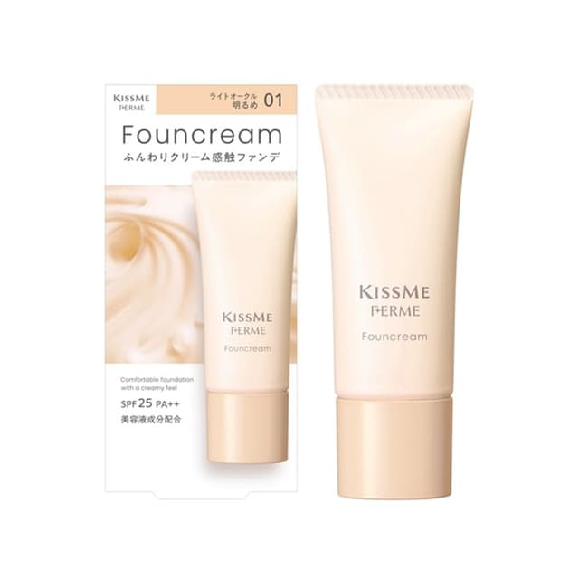 Kiss Me Ferme Founcream SPF 25 PA++, #01 Light Ocher
