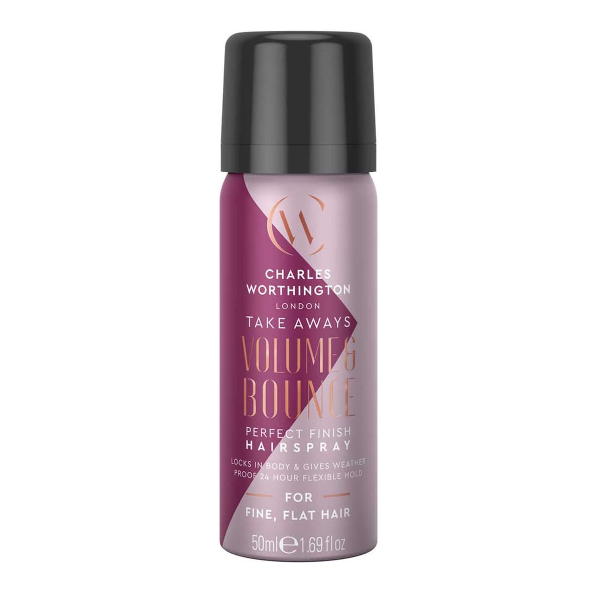 Volume and Bounce Perfect Finish Hairspray Takeaway