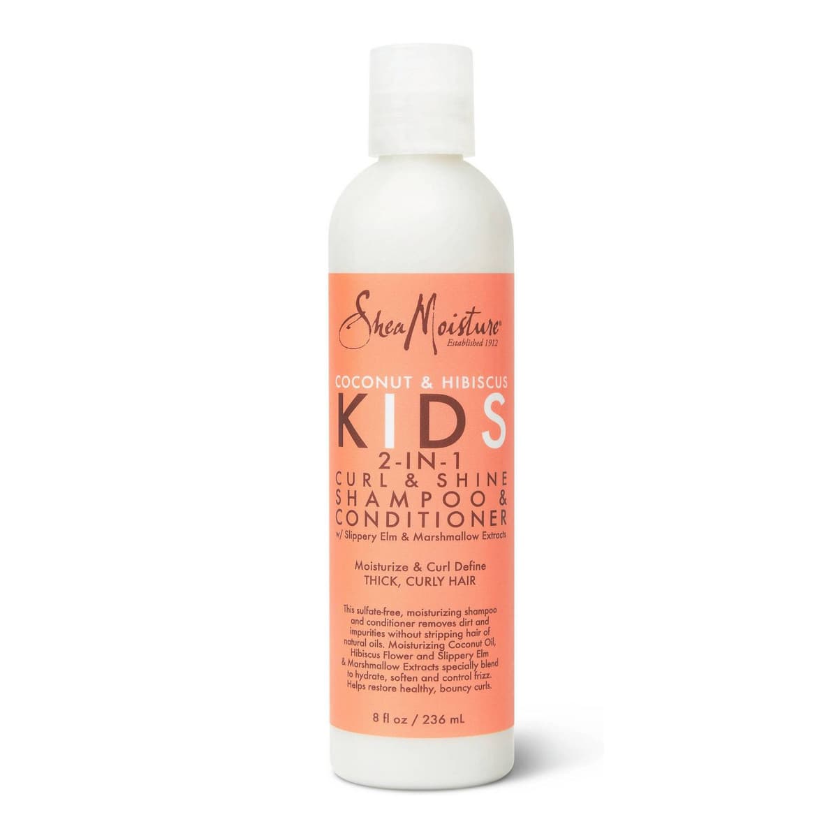 Coconut and Hibiscus Kids' 2-in-1 Shampoo & Conditioner For Thick Curly Hair