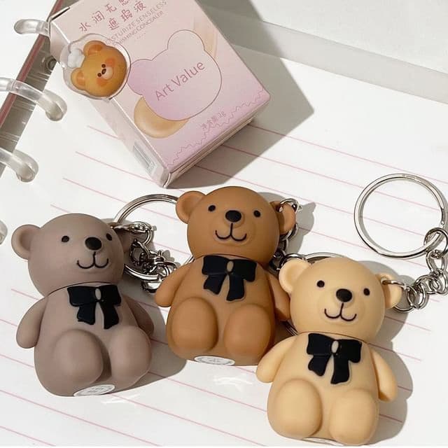 Bear Keychain Moisturizing Concealer, #1# Salmon