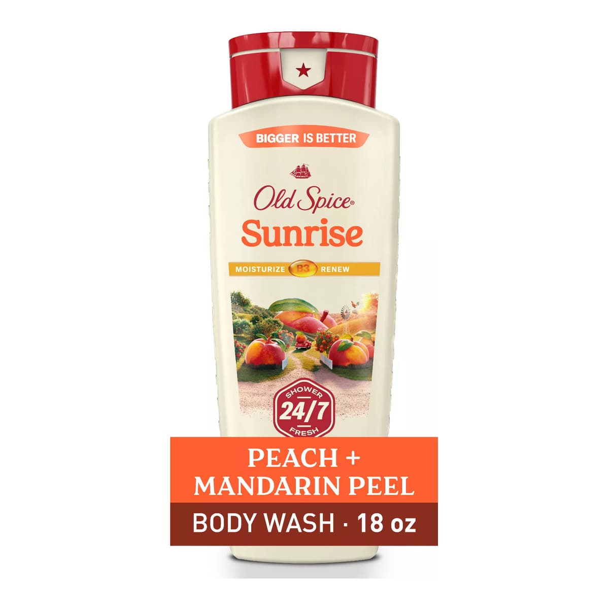 Body Wash for Men - Sunrise - Peach & Mandarin Peel Scented