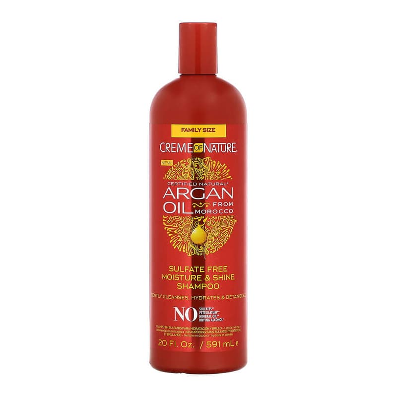 Certified Natural Argan Oil From Morocco, Sulfate Free Moisture & Shine Shampoo