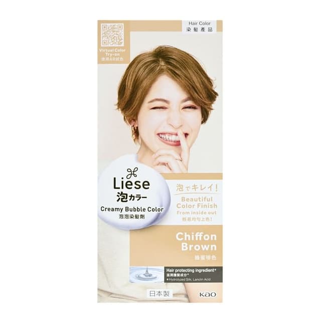 Liese Creamy Bubble Hair Color, Chiffon Brown