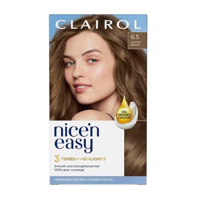 Clairol Nice'n Easy Hair Dye 6.5 Lightest Brown