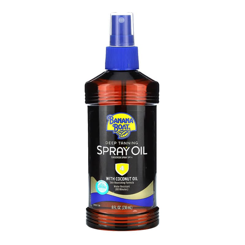 Deep Tanning Spray Oil with Coconut Oil, SPF 4