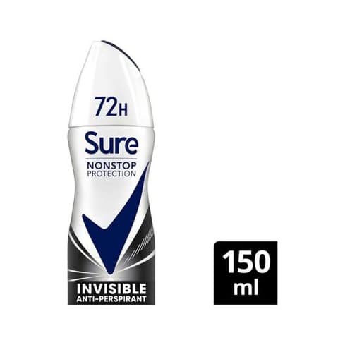 Women Nonstop Protection Anti-Perspirant Aerosol Invisible Black & White
