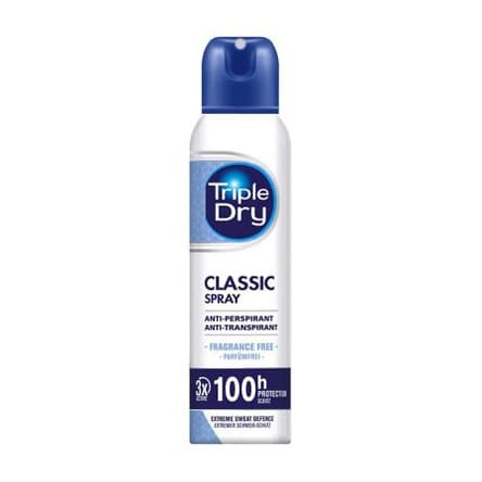 Classic Fragrance Free Anti Perspirant Spray 100 Hours