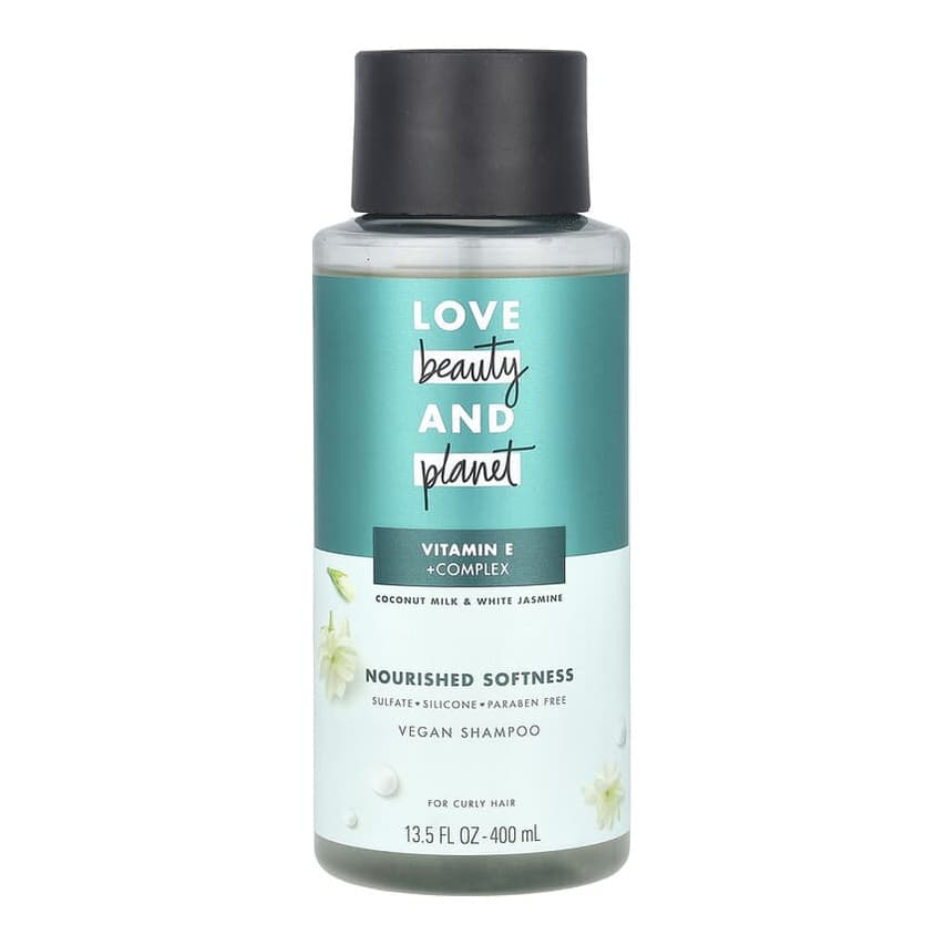 Vegan Shampoo, For Curly Hair, Coconut Milk & White Jasmine