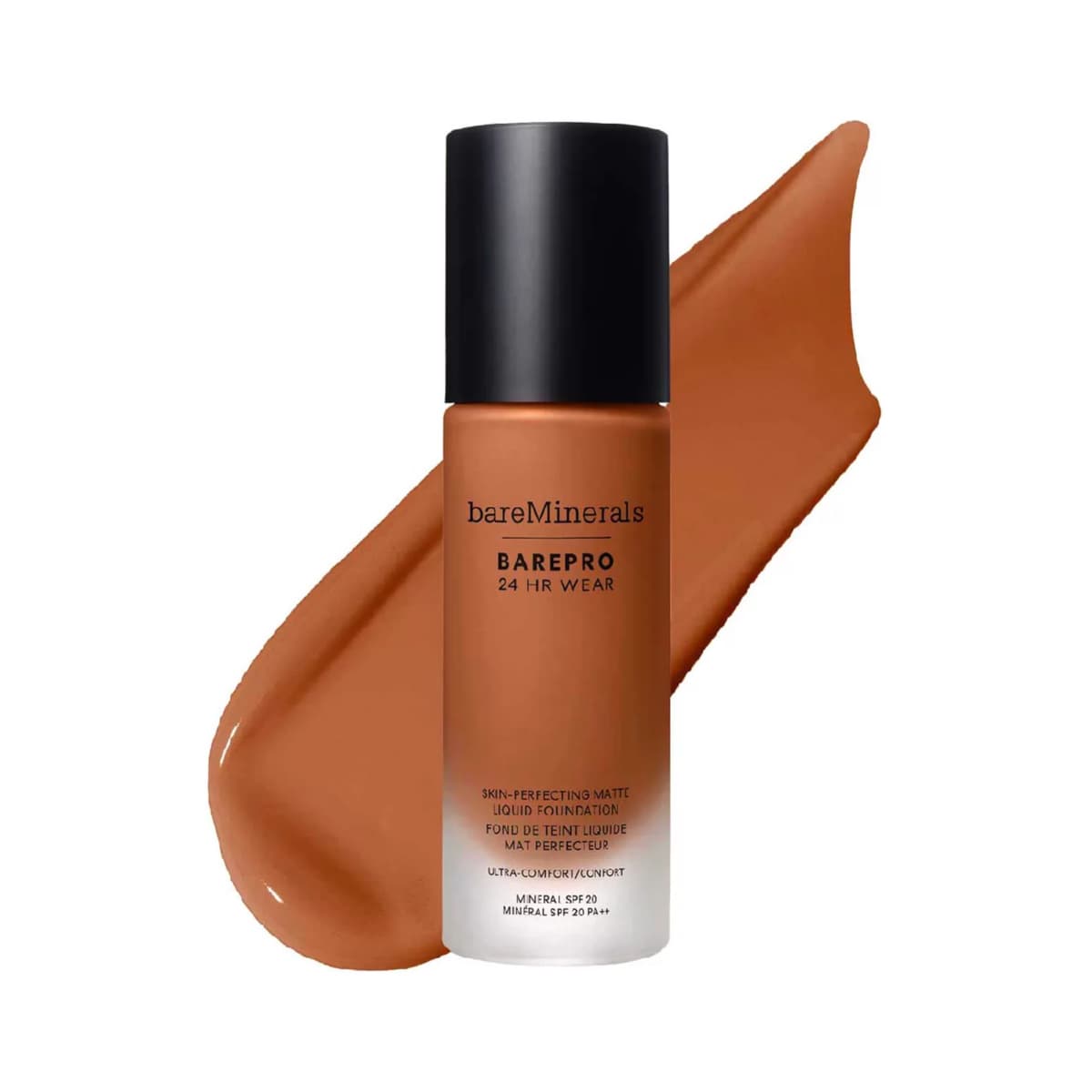 Barepro 24hr Matte Comfort Liquid Foundation Mineral SPF20, med. deep 45 neutral