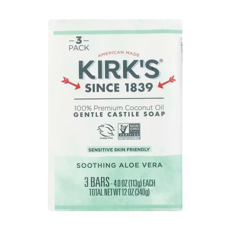 Gentle Castile Soap - Soothing Aloe Vera 3 - Bar.