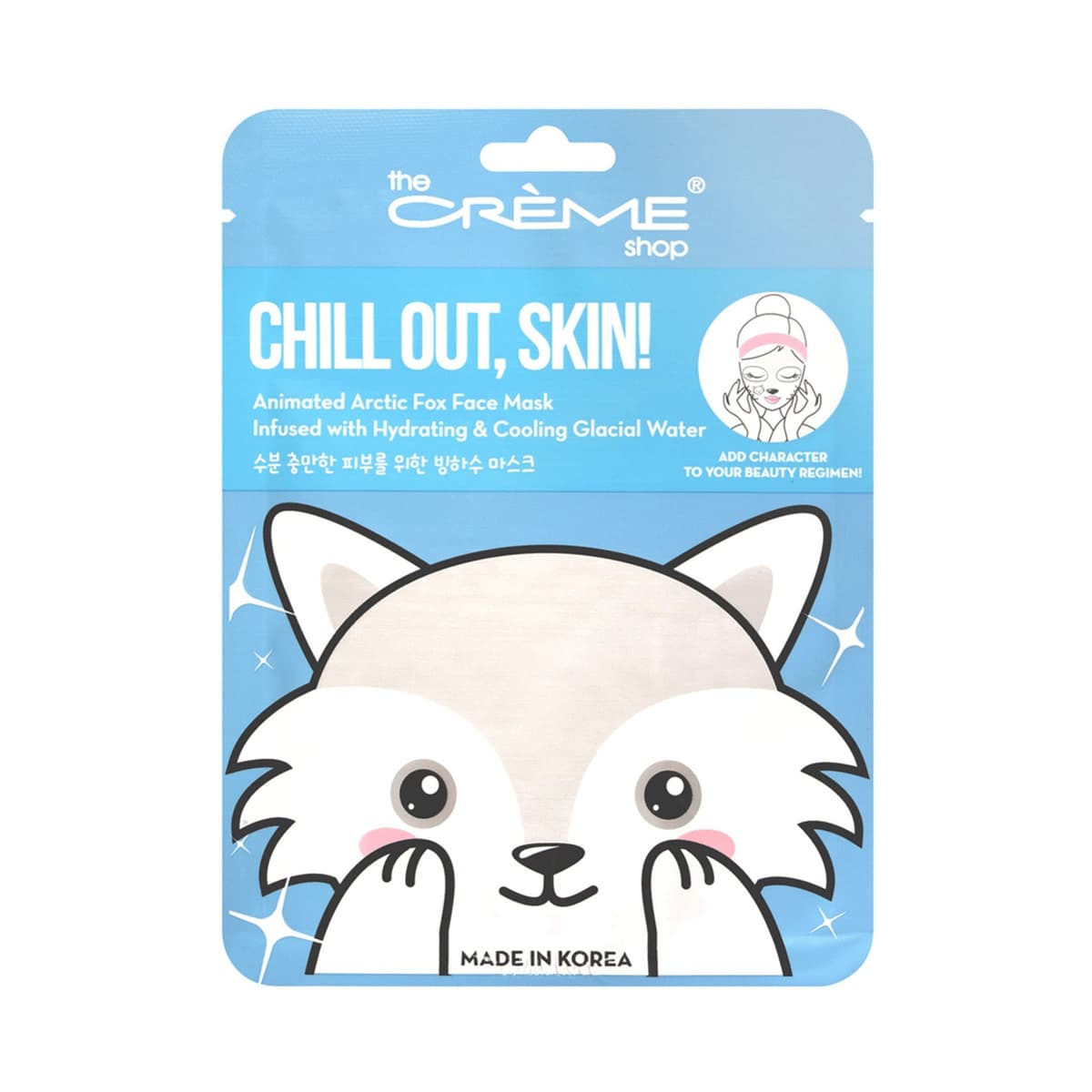 Chill Out, Skin! Animated Arctic Fox Face Mask