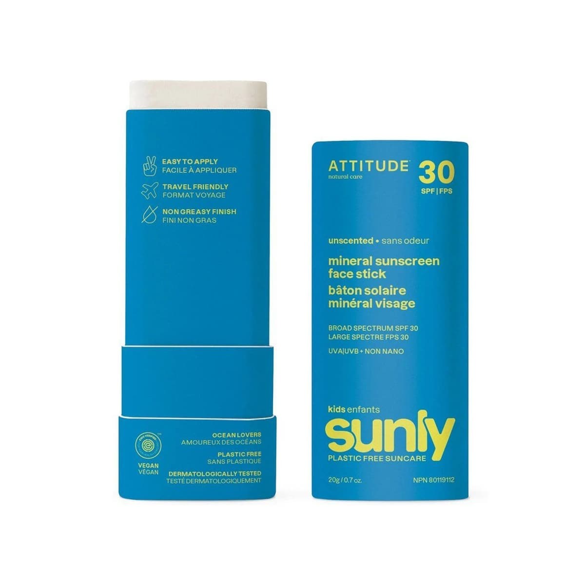Sunly Kids Mineral Sunscreen Face Stick SPF30 Unscented
