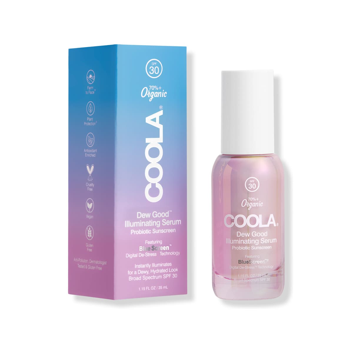 Dew Good Illuminating Serum Sunscreen with Probiotic Technology SPF 30