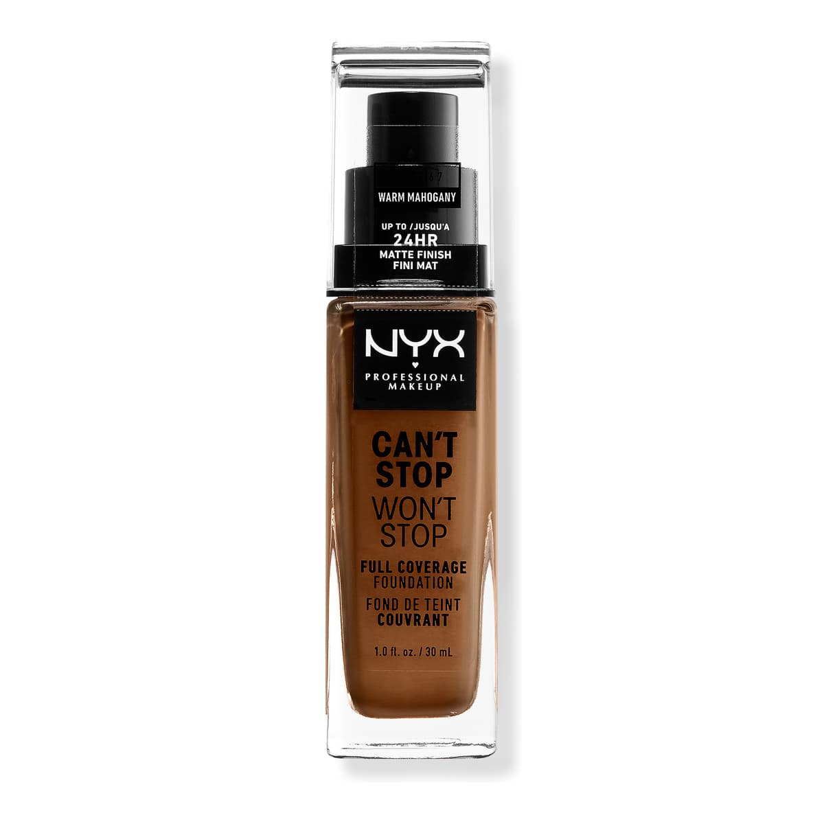 Can't Stop Won't Stop 24HR Full Coverage Matte Foundation, Warm Mahogany