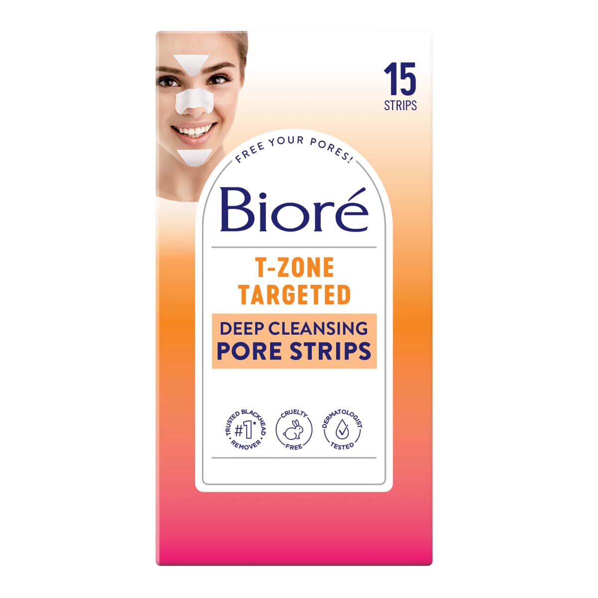 T-Zone Targeted Deep Cleansing Pore Strips, Blackhead Remover, Nose Strips, Visible Proof